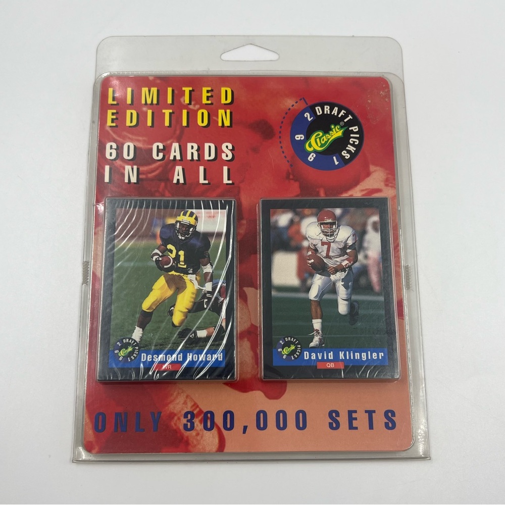 Vintage 1992 Classic Draft Picks College Football Limited Edition 60 Card Set